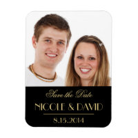 Decadent Deco elegant black wedding save the date