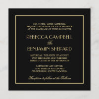 Decadent Deco elegant chic formal black wedding