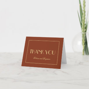 Decadent Deco elegant chic red thank you note Card