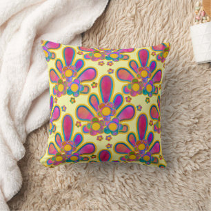 Decadent Guilded Retro Watercolor Ploomf Sunrise Cushion