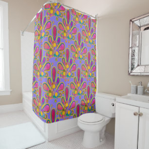 Decadent Guilded Retro Watercolor Ploomf Twilight Shower Curtain