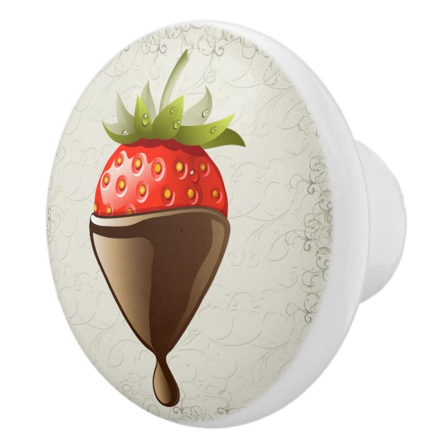 Decadent Strawberry in Chocolate Drawer Pulls (Right)