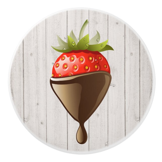 Decadent Strawberry in Chocolate Drawer Pulls (Front)