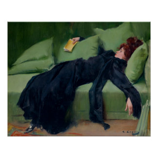 Decadent young woman. After the dance Poster