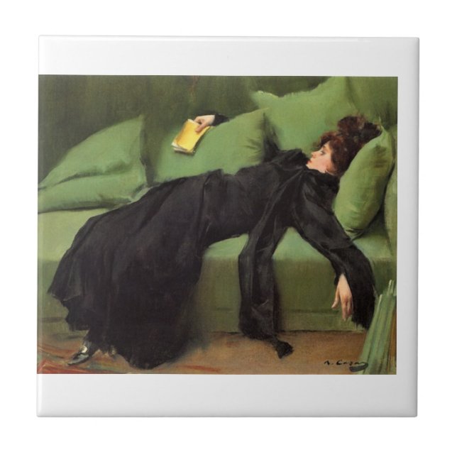  Decadent Young Woman After The Dance  Tile (Front)