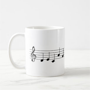 Decaf "DECAF" Music Note Coffee Mug Piano Teacher