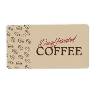Decaffeinated Coffee Label – Retro Coffee Beans