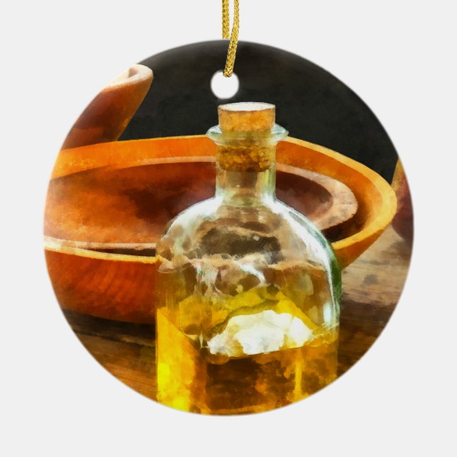 Decanter of Oil Ceramic Tree Decoration (Front)