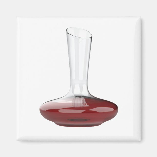 Decanter with red wine magnet (Front)
