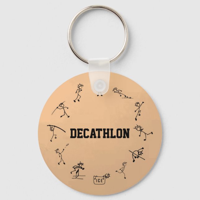 Decathlon Stickman Track and Field Athletics Key Ring (Front)