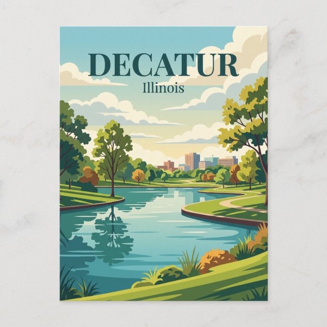 Decatur, Illinois Postcard (Front)