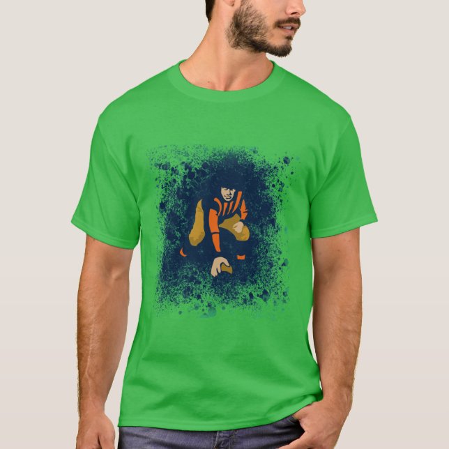 Decatur Staley Abstract Football Player T-Shirt (Front)