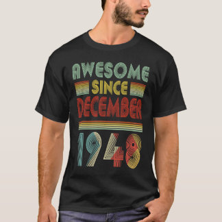 DECEMBER 1948 T 71 Years Old 71st Birthday Decora T-Shirt