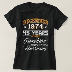 December 1974 Shirt 45th Anniversary Gifts