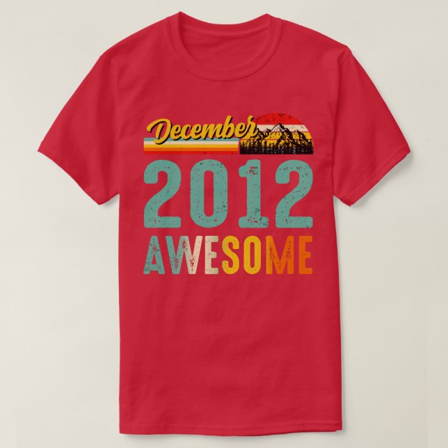 December 2012 Birthday Gift Shirt Vintage December (Design Front)