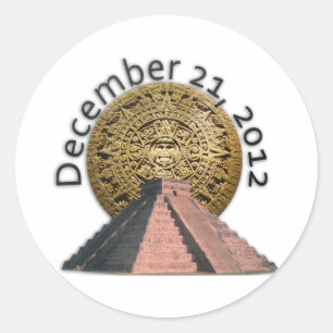 December 21, 2012 Mayan Calendar Classic Round Sticker