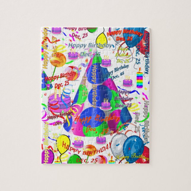 December, 25 Birthday Jigsaw Puzzle (Vertical)