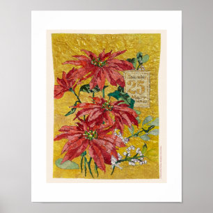 December 25 Golden Poinsettia© Fine Art Poster