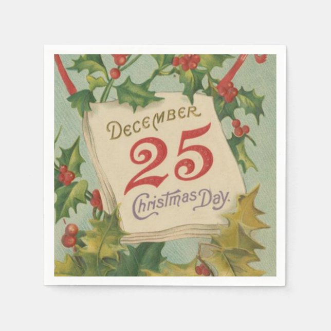 December 25th Christmas Day Napkin (Front)