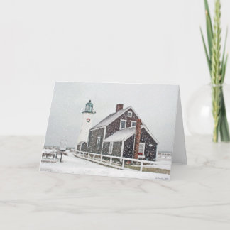 December at Scituate Light Card