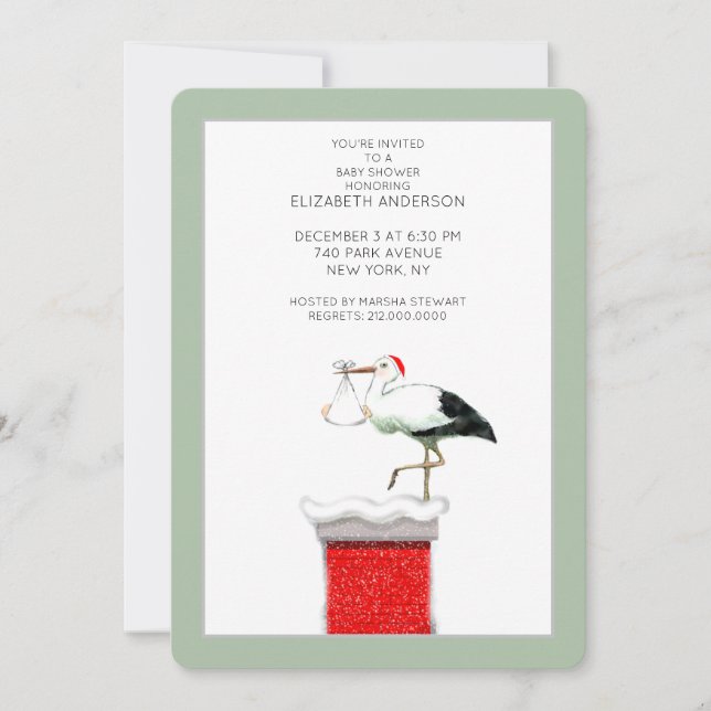 December Baby Shower Invitations (Front)