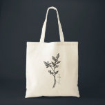 December Birth Month Flower Holly Script Name Tote Bag<br><div class="desc">Elegant,  minimalist and modern black hand drawn holly berry,  December birth flower with customisable name in elegant script,  personalised gift for any occasion,  including Birthdays,  gifts for bridesmaids,  best friends,  Christmas,  and more.</div>