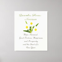 December Birth Month Flower Narcissus Elegant