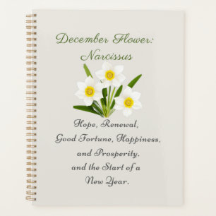 December Birth Month Flower Narcissus Elegant Planner