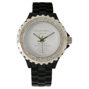 December Birth Month Flower Narcissus Elegant Watch