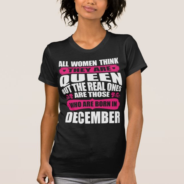 December Birthday Woman T-Shirt (Front)