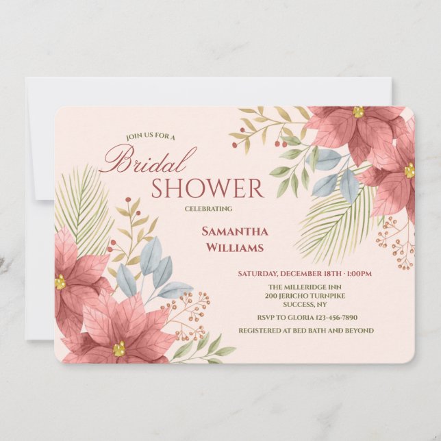 December Bridal Shower Invitation (Front)