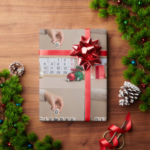 December  calendar wrapping paper