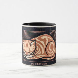 December Cat - Julie de Graag Poster Mug