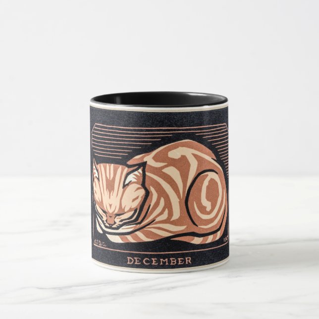 December Cat - Julie de Graag Poster Mug (Center)
