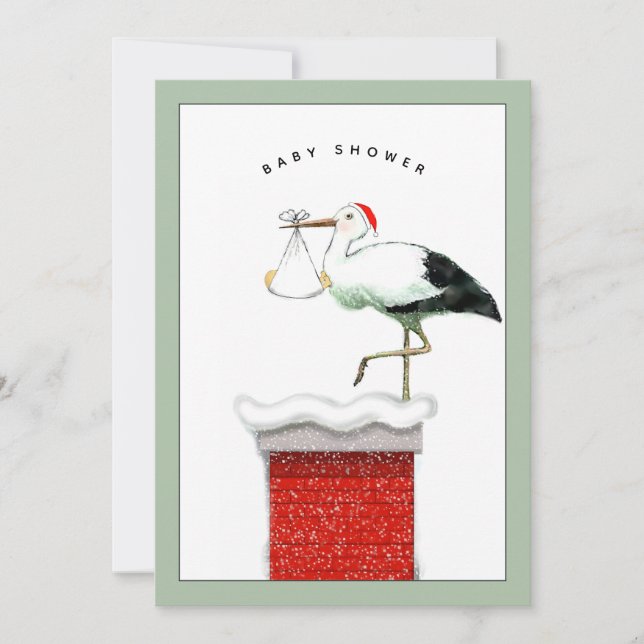 December Christmas Baby Shower Invitation (Front)