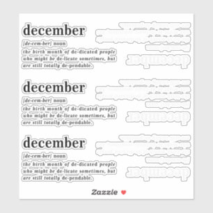 December Definition Birthday