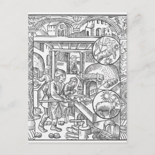 December, from the 'Almanach des Bergers', 1491 Postcard