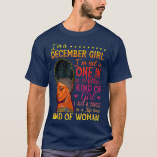 December Girl Birthday Melanin Black Afo Queen Jun T-Shirt