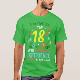 December Girls Flower Tee 35 Years Old Im Not 35 B