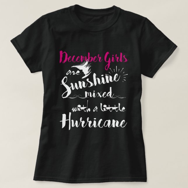 December Girls Sunshine mixed little Hurricane T-Shirt (Design Front)