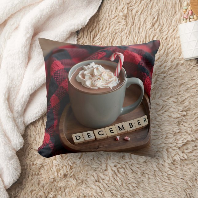 December Hot Chocolate Cushion (Blanket)