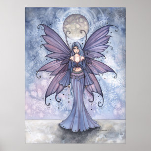 December in Blue Fairy Poster by Molly Harrison