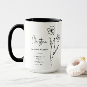 December Maid of Honour Jonquil Birth Flower Mug