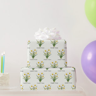 December Narcissus Flowers Wrapping Paper