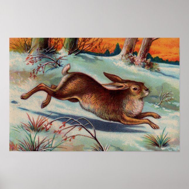 December Rabbit Small Poster (Front)