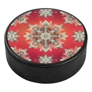 December Snowflakes  Hockey Puck