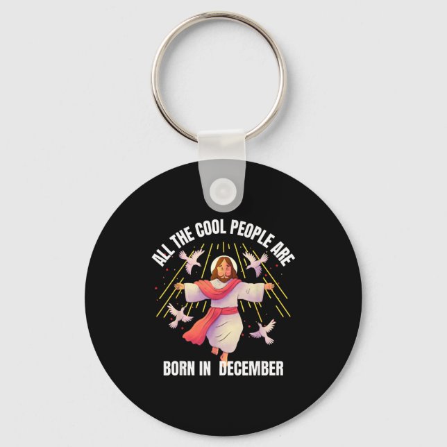 December Srit Legends Quote For Faith Lovers Winte Key Ring (Front)