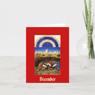December - Tres Riches Heures du Duc de Berry Holiday Card