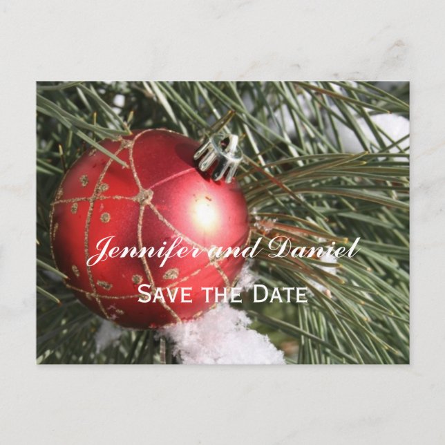 December Wedding Announcement Card (Front)