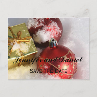 December Wedding Announcement Card